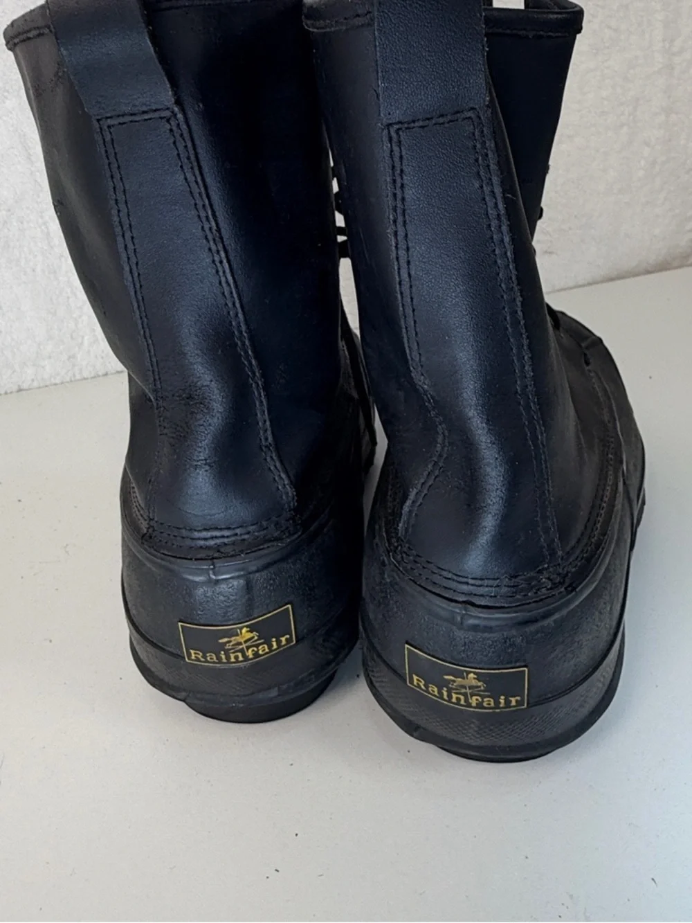 Cool Pac Rainfair Duck Boots Black Waterproof Lace Up Work Boots Mens Size 7